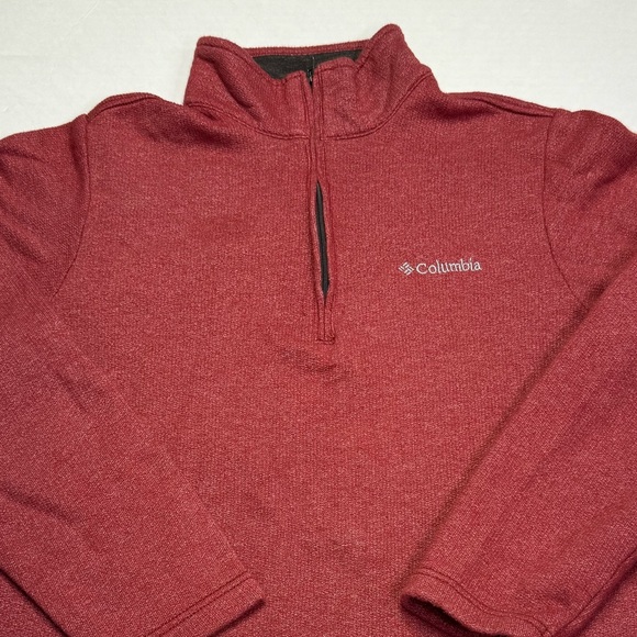 Burgundy Quarter-Zip Fleece Pullover — Columbia - Picture 3 of 10